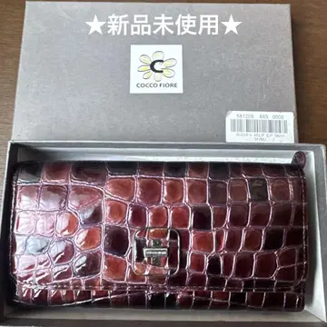 미사용 새상품 COCCO FIORE 다크 레드 장지갑