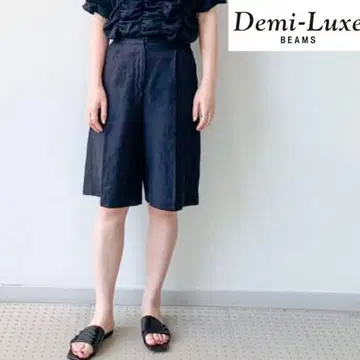 Demi-Luxe BEAMS / 린넨 레이온 숏팬츠