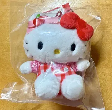 한국 한정 상품 헬로키티 애플 카페 봉제 인형 키링
