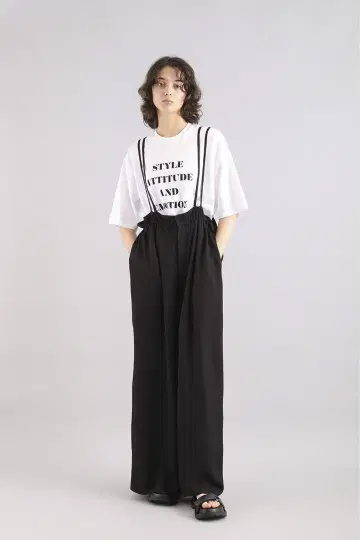 SACRA ACETATE BRIGHT TWILL 블랙 살로펫