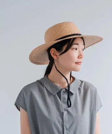 클래스카 라피아 밀짚모자 리본 포함
