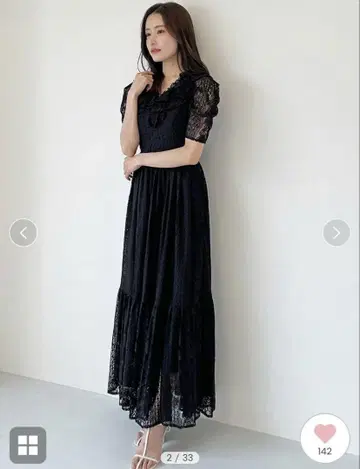 신작 새 상품 택 달림 스나이델 볼륨 프릴 레이스 원피스