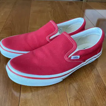 반스 VANS vans 슬립온 빨간색 레드 27cm US9
