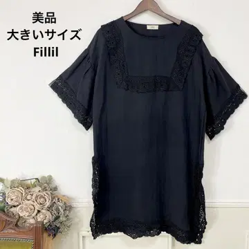 미품 큰 사이즈 Fillil 블랙 원피스