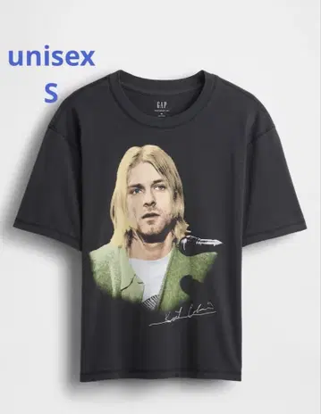 [새상품] GAP unisex 커트 코베인 그래픽 반팔 티셔츠 S