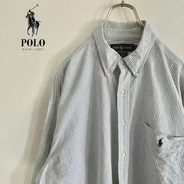 RALPH LAUREN 남성용 긴팔 버튼 다운 셔츠 XL D2X4