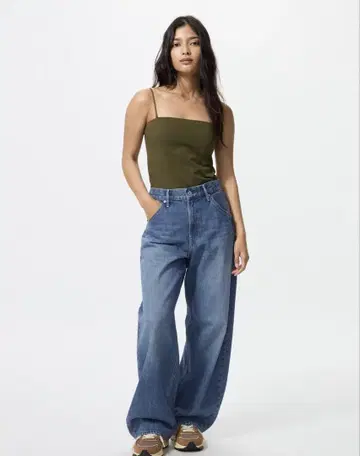 UNIQLO 배기 커브 청바지 23 Blue