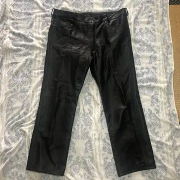 Ropki Leathers 블랙 가죽 팬츠 5L