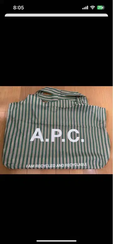 A.P.C. 아페쎄 쇼핑백 에코백 토트백 스트라이프