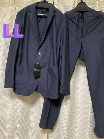 미사용 새상품 AOKI 아오키 물세탁 스트레치 파자마 수트 네이비 LL