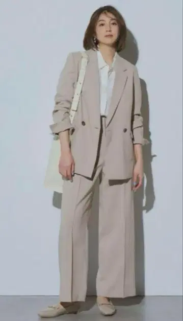 플라스테 프리미엄 옥스 자켓 팬츠 베이지 S