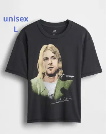 [새상품] GAP unisex 커트 코베인 그래픽 반팔 티셔츠 L