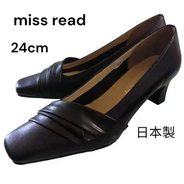 미사용급 펌프스 블랙 24cm miss read 일본제 가죽 심플