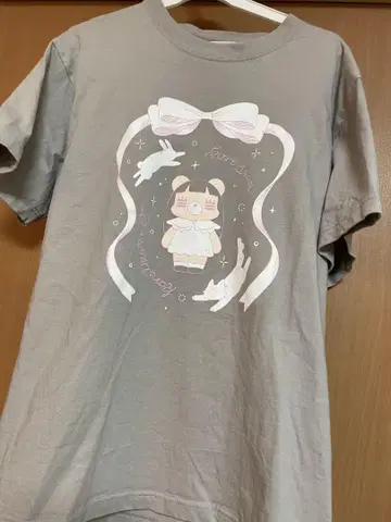 코레사와 레코쨩 리본 T셔츠 그레이 M 라이브 굿즈