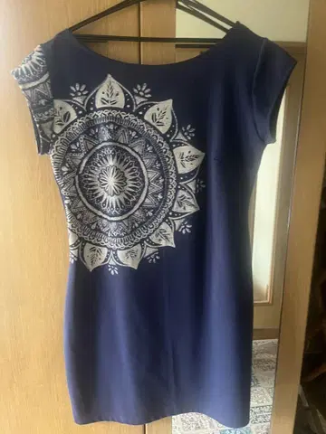 Desigual 네이비 반팔 원피스 XL 빅 사이즈