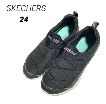 스케쳐스 스니커즈 슬립온 블랙 퀼팅 24cm