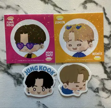인더섬 스시로 x BTS 스티커 피크 지민&정국 4매 세트