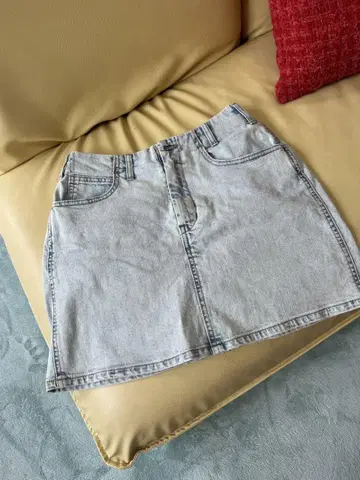 앤드마리 Heart hip denim skirt