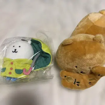 나무 조각 곰 봉제 인형과 비 오네 마스코트 (곰)