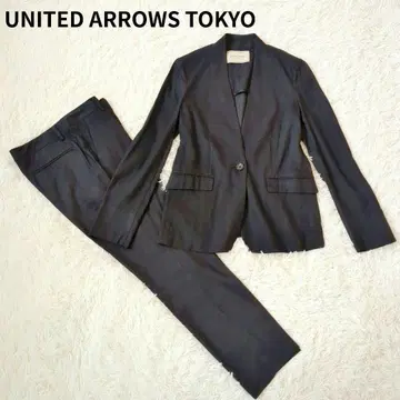 UNITEDARROWS 캐주얼 셋업 수트 레이온 혼방 노카라