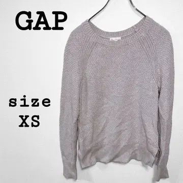 갭 [XS] 크루넥 스웨터 그레이 계열 코튼 100% 긴팔 작게 나옴
