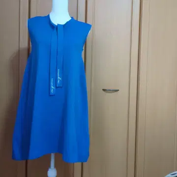 to be 애니에스 베이 파란색 슬리브리스 튜닉