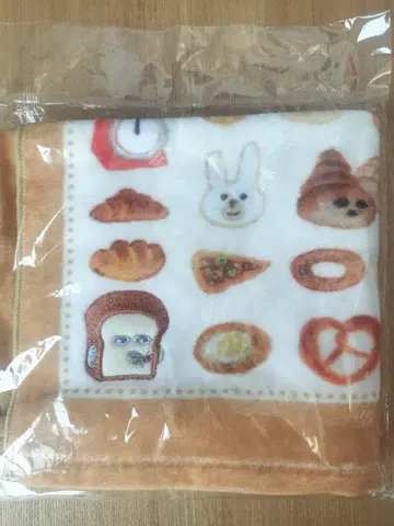 빵 도둑 아플리케가 달린 핸드 타월 손수건