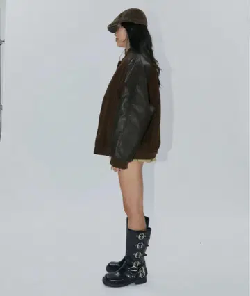 BLONDEY 바시티 자켓 브라운