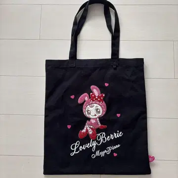 메조 피아노 베리에짱 토트백 블랙 POPUP 사가라 자수