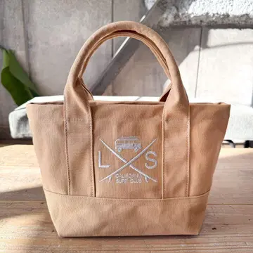 정품 LUSSO SURF 캔버스 미니 토트백 베이지