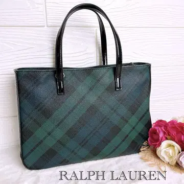 새상품급 Ralph Lauren 랄프 로렌 토트백 체크 무늬