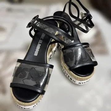 HYSTERIC GLAMOUR 샌들 블랙/클리어 24cm