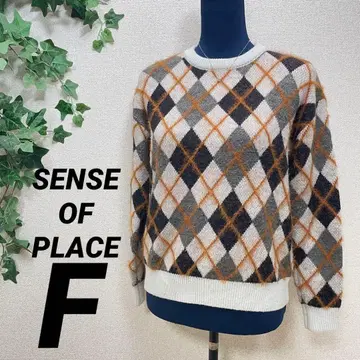 [ SENSE OF PLACE ] 아가일 니트 F 풀오버 인기 새상품급