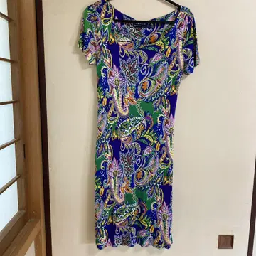 Ralph Lauren Sport 페이즐리 무늬 반팔 원피스 S