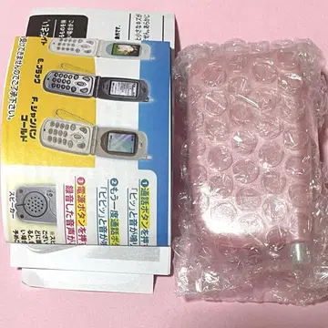미니어처 진짜 녹음 재생! 그리운 폴더폰 마스코트 핑크 가챠