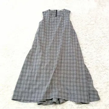 GALLARDAGALANTE 체크 무늬 슬리브리스 원피스 F
