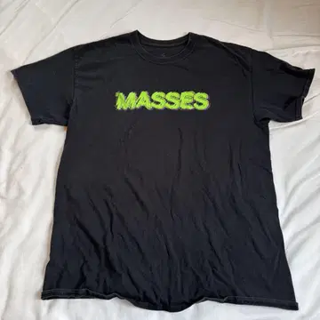 마시스 티셔츠 MASSES L 블랙 로고