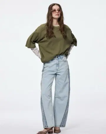 [배송비 포함] GU 배럴 레그 팬츠 긴 길이 L