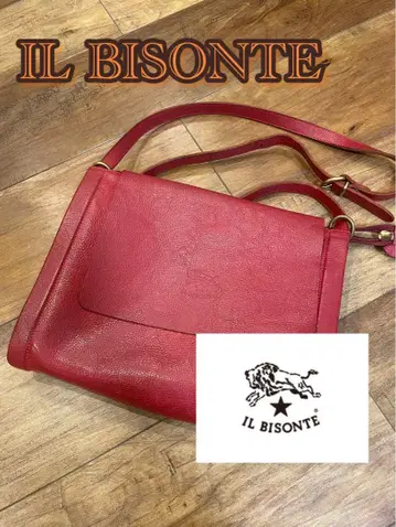 일비종떼 IL BISONTE 사선 숄더백 빨간색 여성용