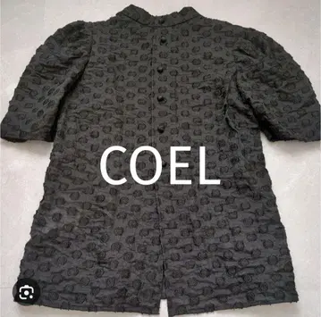 코엘 COEL 도트 패턴 시어한 느낌 블랙