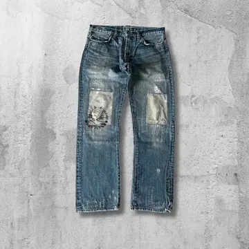 00's vintage 데님 벌집 그런지 아메카지 y2k 펑크
