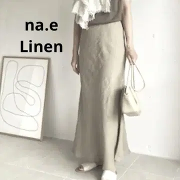 새상품급 na.e 나에 린넨 머메이드 스커트 롱 맥시 베이지 린넨