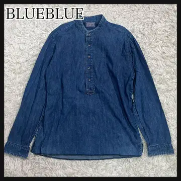 BLUE BLUE 데님 풀오버 긴팔 셔츠