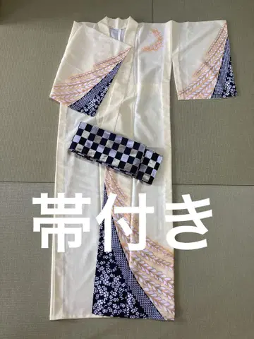 축제 춤 의상 에바 오비 포함 유카타