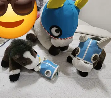 이소노루블 거대 경마 말 봉제 인형 레트로 3마리