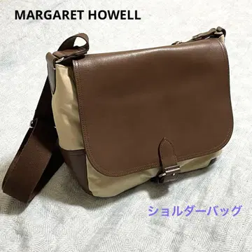 MARGARET HOWELL 플랩 숄더백 (브라운)
