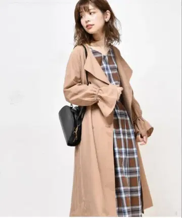 natural couture 캔디 슬리브 트렌치코트
