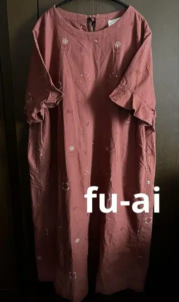 fu-ai 자수 반팔 원피스