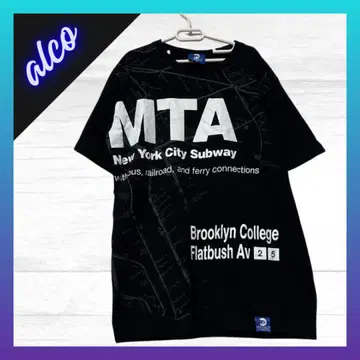 00년대 vintage MTA 뉴욕 지하철 티셔츠 M 블랙