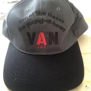 그레이 블랙 자수 캡 VAN